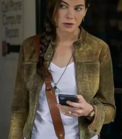 Echoes S1 Leni and Gina Green Suede Jacket