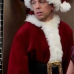 Ed Helms The Office Santa Claus Red Costume Christmas Jacket