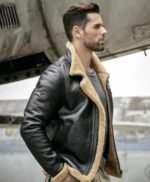 Edward Aviator B3 Shearling Fur Bomber Jacket