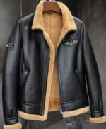 Edward Aviator B3 Shearling Fur Bomber Jacket