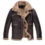 Edwards Sheepskin Shearling Fur Dark Brown Jacket