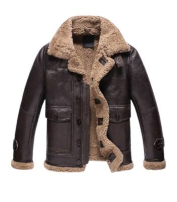 Edwards Sheepskin Shearling Fur Dark Brown Jacket