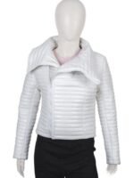 Eiza Gonzalez Bloodshot KT White Leather Jacket