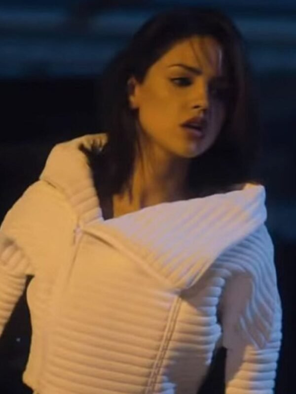 Eiza Gonzalez Bloodshot KT White Leather Jacket