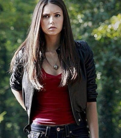 Elena Gilbert Vampire Diaries Bomber Leather Jacket