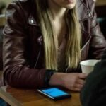 Elise Gatien Colony Maroon Leather Jacket