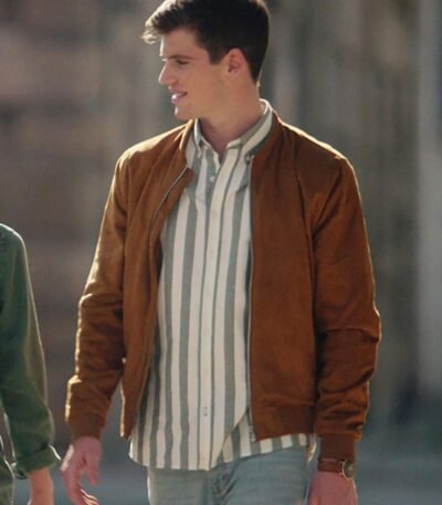 Elite Guzmán Brown Bomber Suede Leather Jacket
