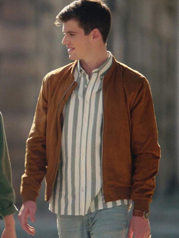 Elite Guzmán Brown Bomber Suede Leather Jacket