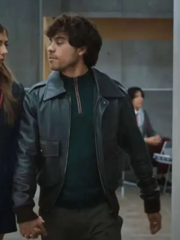Elite S07 Alex Pastrana Bomber Black Leather Jacket