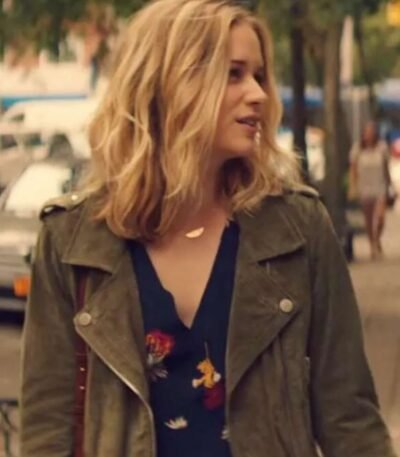 Elizabeth Lail You Biker Suede Leather Jacket