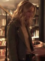 Elizabeth Lail You Biker Suede Leather Jacket