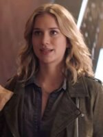 Elizabeth Lail You Biker Suede Leather Jacket