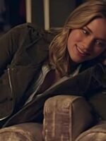 Elizabeth Lail You Biker Suede Leather Jacket