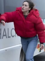 Ellen Quinn Shetland S08 Red Puffer Jacket