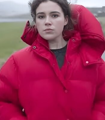 Ellen Quinn Shetland S08 Red Puffer Jacket