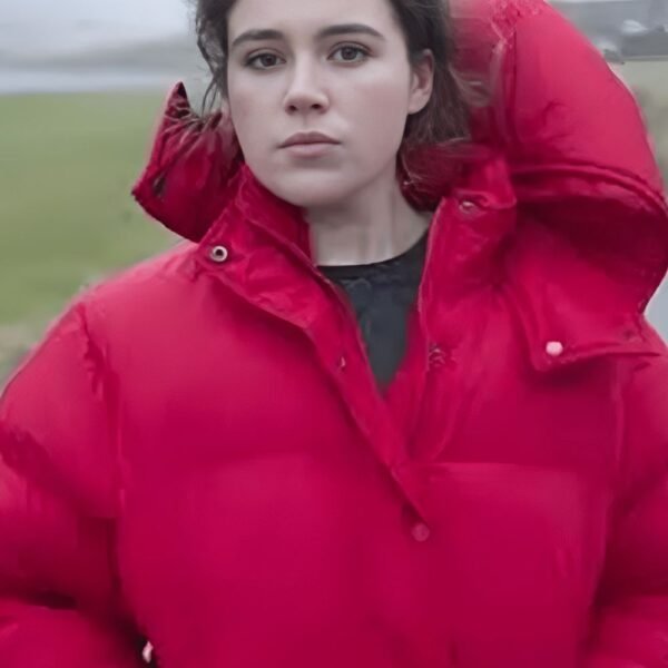Ellen Quinn Shetland S08 Red Puffer Jacket