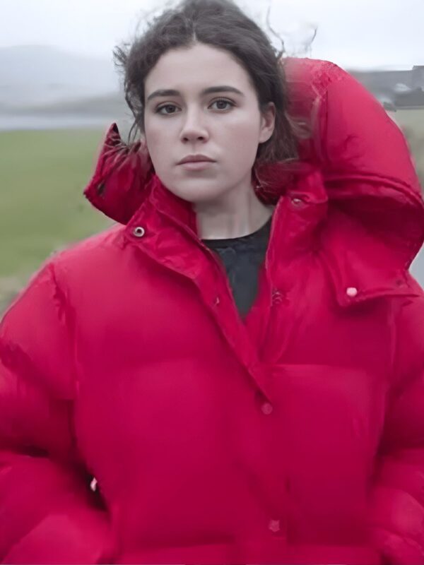 Ellen Quinn Shetland S08 Red Puffer Jacket