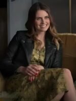 Ellie Taylor Ted Lasso S2 Flo Collins Black Biker Leather Jacket