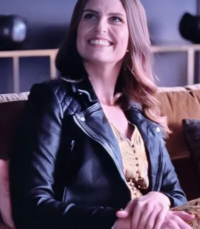 Ellie Taylor Ted Lasso S2 Flo Collins Black Biker Leather Jacket