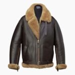 Elvin B-3 Shearling Brown Leather Aviator Jacket