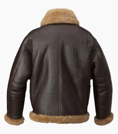 Elvin B-3 Shearling Brown Leather Aviator Jacket