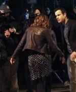 Emily Blunt The Girl on the Train Black Leather Jacket