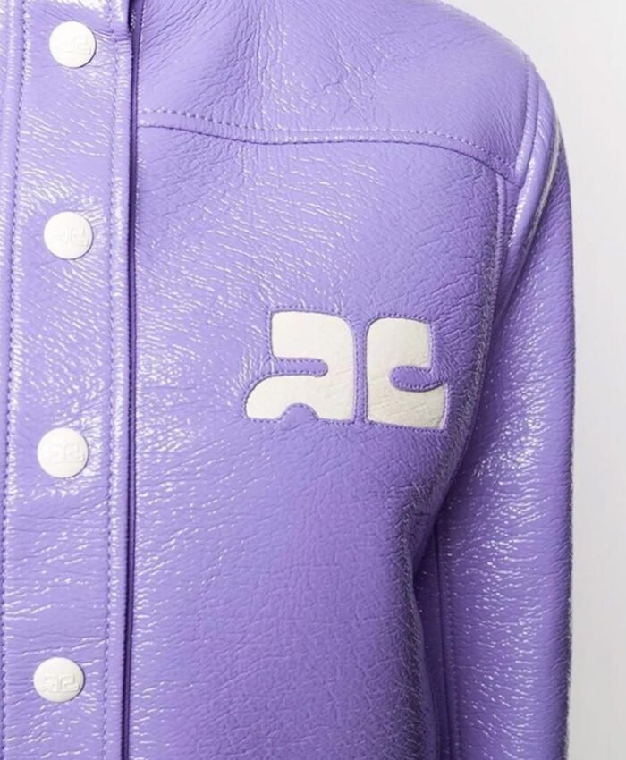 Emily Cooper S02 Emily In Paris Purple Leather Jacket