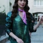 Emily In Paris Emily Cooper Moto Green Jacket