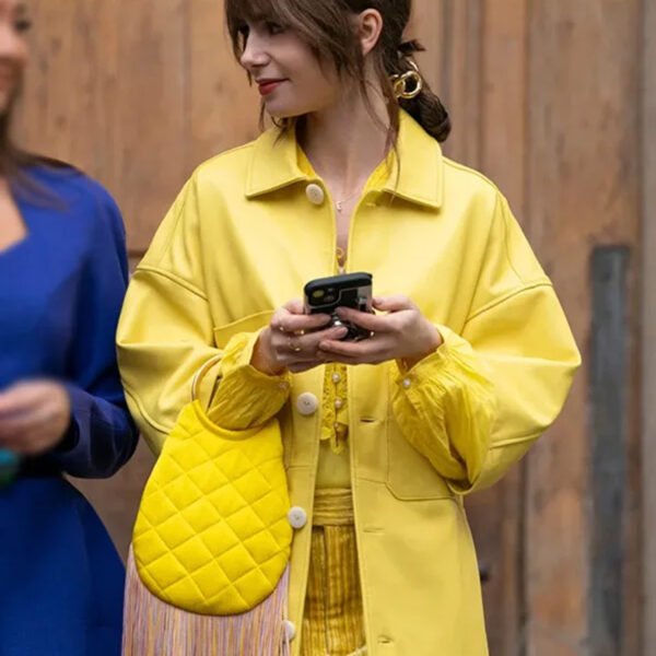 Emily In Paris S04 Lily Collins Yellow Jacket