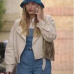 Emily in Paris S02 Camille Cream White Leather Jacket