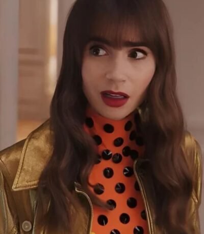Emily in Paris S03 Lily Collins Leather Jacket