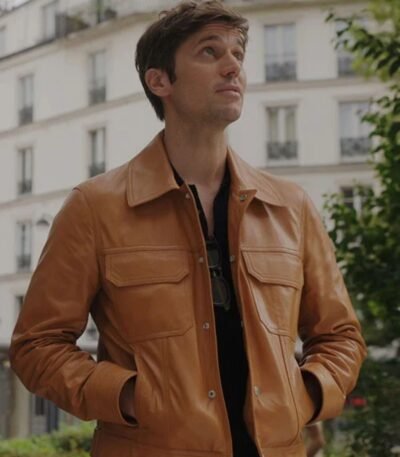 Emily in Paris S03 Lucas Bravo Leather Jacket