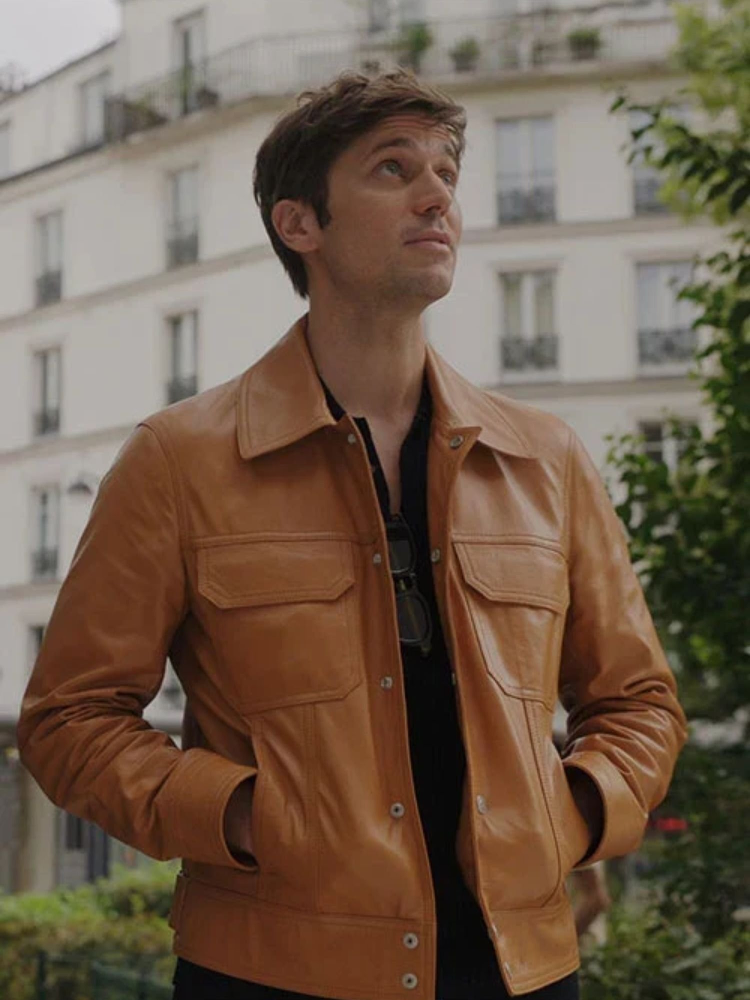 Emily in Paris S03 Lucas Bravo Leather Jacket Emily in Paris S03 Lucas Bravo Leather Jacket
