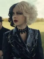 Emma Stone Cruella Black Leather Jacket