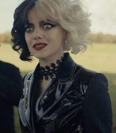 Emma Stone Cruella Black Leather Jacket