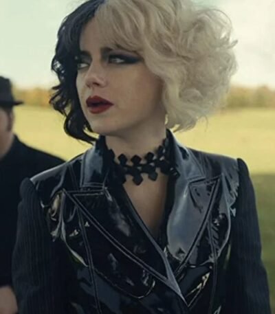 Emma Stone Cruella Black Leather Jacket