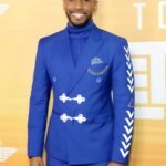 Eric West Top Gun 2 New York Premiere Navy Blue Suit