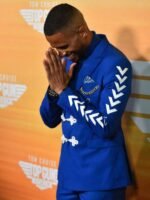 Eric West Top Gun 2 New York Premiere Navy Blue Suit