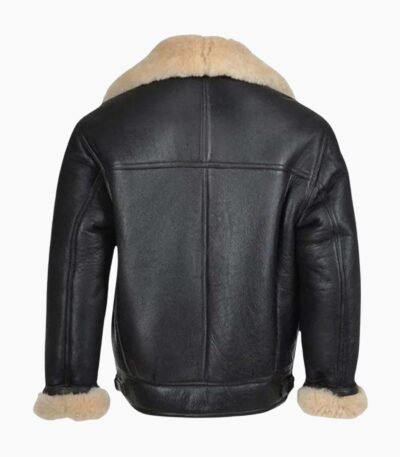 Erik Shearling Black Sheepskin Leather Jacket