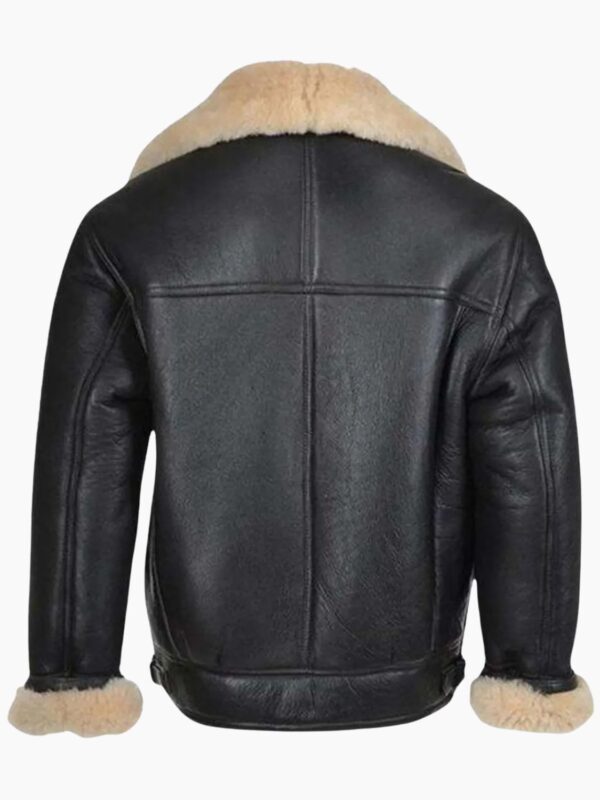 Erik Shearling Black Sheepskin Leather Jacket
