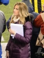 Erin Andrews Purple Puffer Coat
