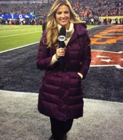 Erin Andrews Purple Puffer Coat