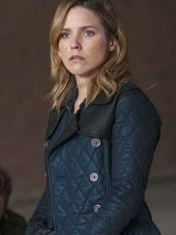 Erin Lindsay Chicago PD Quilted Leather Coat