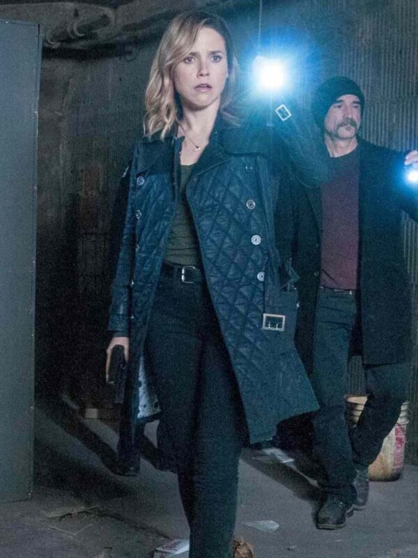Erin Lindsay Chicago PD Quilted Leather Coat