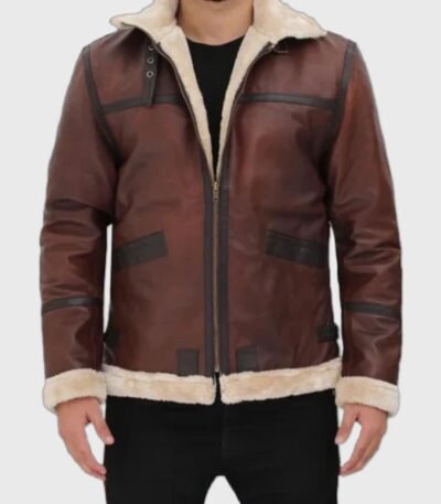 Erin-SF Bomber Shearling Brown Jacket