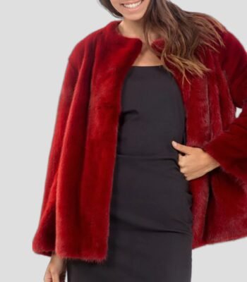 Ernest Mink Fur Red Coat