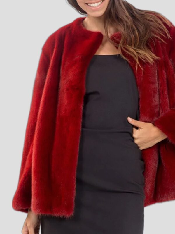 Ernest Mink Fur Red Coat