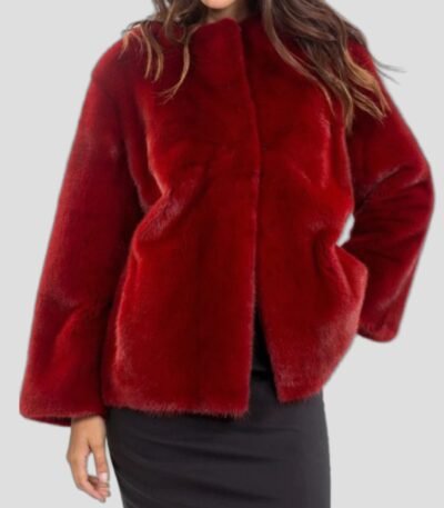 Ernest Mink Fur Red Coat