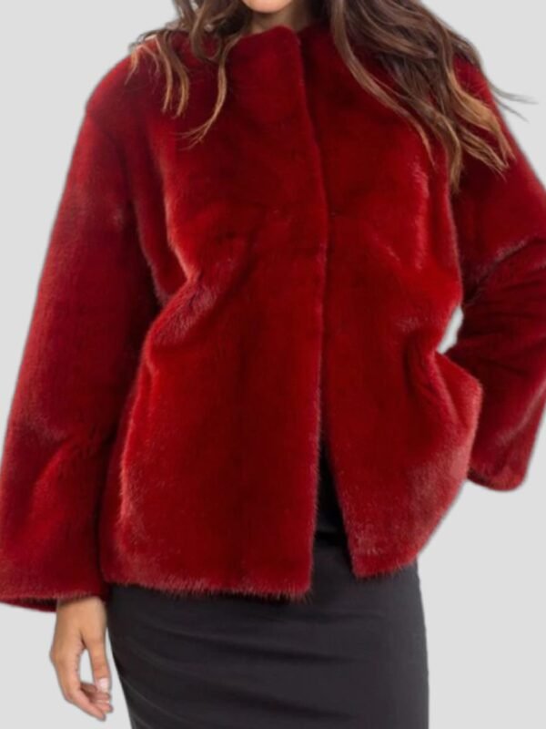 Ernest Mink Fur Red Coat