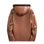 Evan Genuine Sheepskin Shearling Brown Leather Jacket
